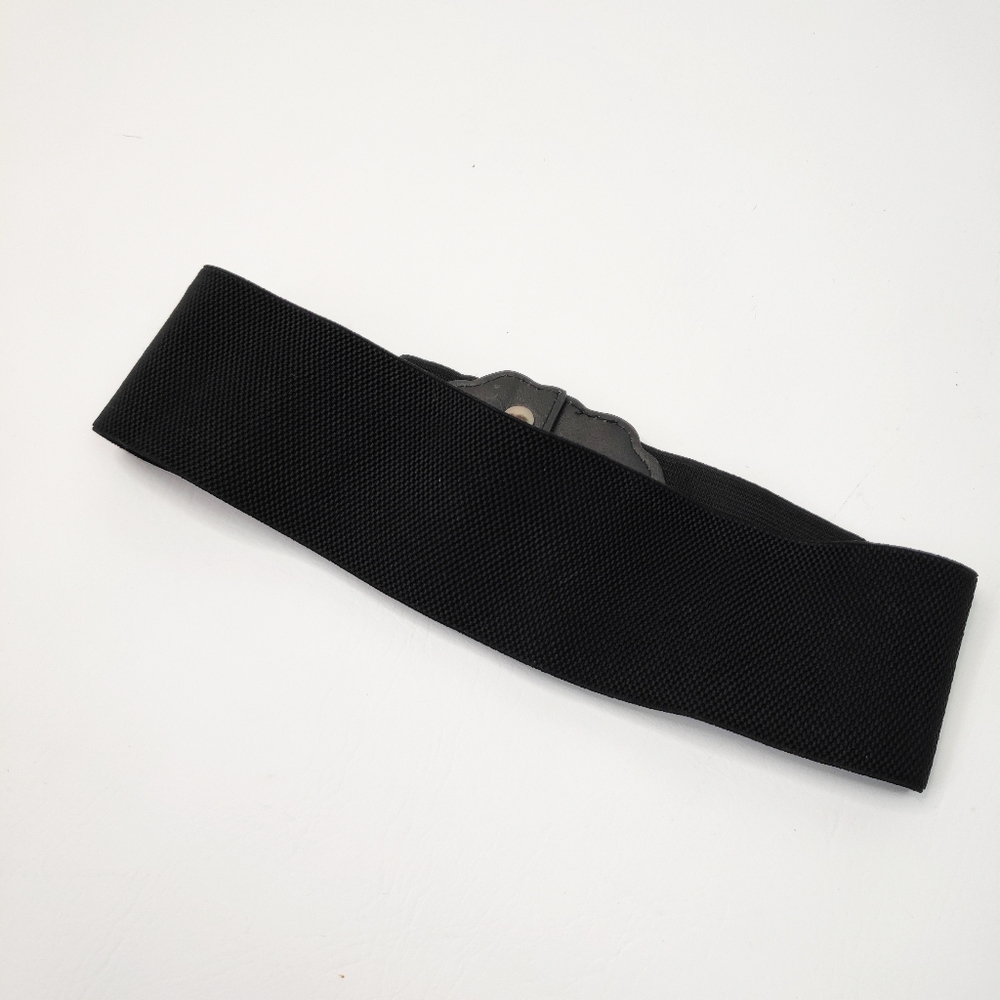 Black Stretch Belt With Large Amber Crystals M / L - Picture 5 of 6